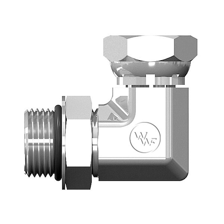 World Wide Fittings Male O-Ring Boss Adjustable to Female Pipe Swivel 90 Deg. Elbow 9515X08X04